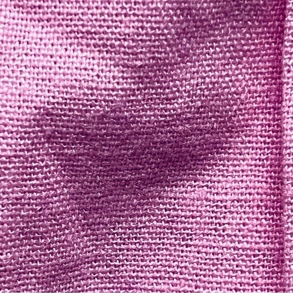 BP gathered linen blend crop tank top purple tulip ruffled square neck size 1X - Picture 5 of 12